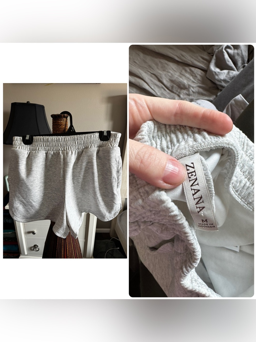 Zenana Outfitters Light Gray Athletic Shorts